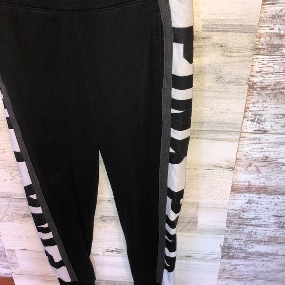 Pink Victoria's Secret black and gray sweatpants pink vs jogger pants sm… - Picture 2 of 5